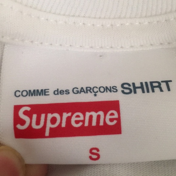 Comme des garçons x supreme split box logo tee - Picture 2 of 6